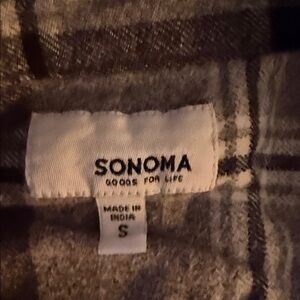 Sonoma Gray and Black Checkered Shirt